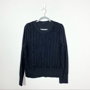 COS  knit sweater wool black small